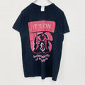 GILDAN　ギルダン　半袖ビッグプリントTシャツ　英字プリント　両面プリント　インディアン　黒　ブラック　Sサイズ