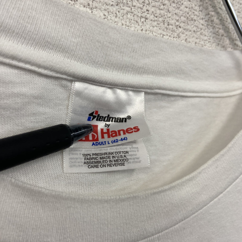 90s～　Hanes　ヘインズ　半袖プリントTシャツ　ヴィンテージ　白　ホワイト　XLサイズ