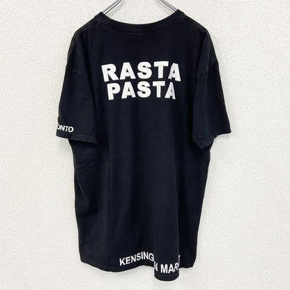 古着 used　ALSTYLE　半袖デザインプリントTシャツ　RASTA PASTA　クルーネック　黒　ブラック　XLサイズ