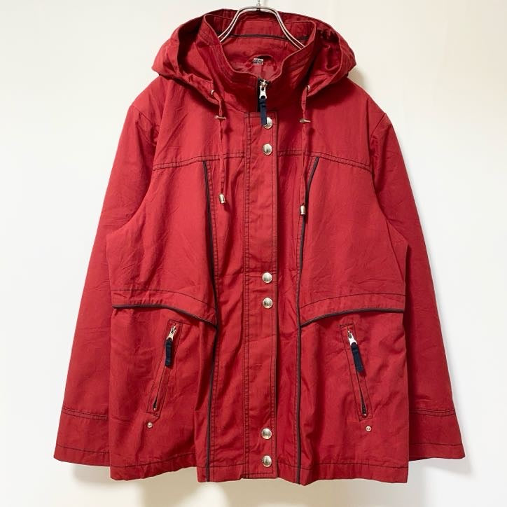 古着 used　Tradition　トラディション　長袖マウンテンパーカー　ハイネックジャケット　赤　レッド　秋冬服