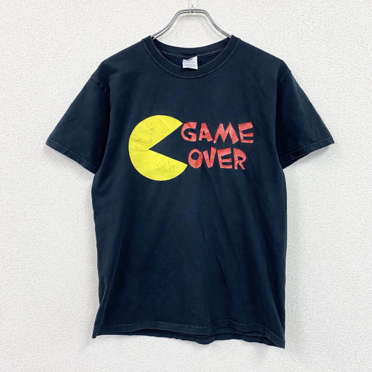 JERZEES　ジャージーズ　Pac-Man　パックマン　半袖プリントTシャツ　ゲームT　両面プリント　黒　ブラック　Mサイズ