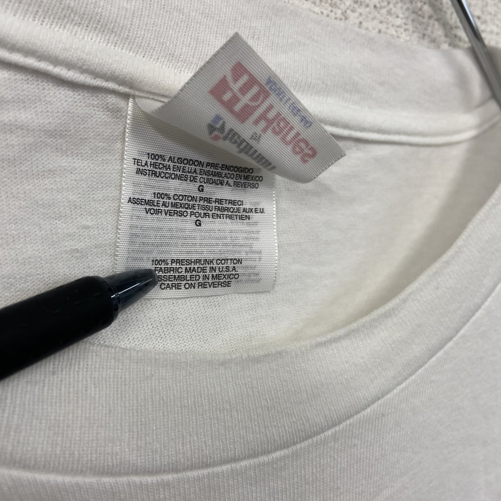 90s～　Hanes　ヘインズ　半袖プリントTシャツ　ヴィンテージ　白　ホワイト　XLサイズ