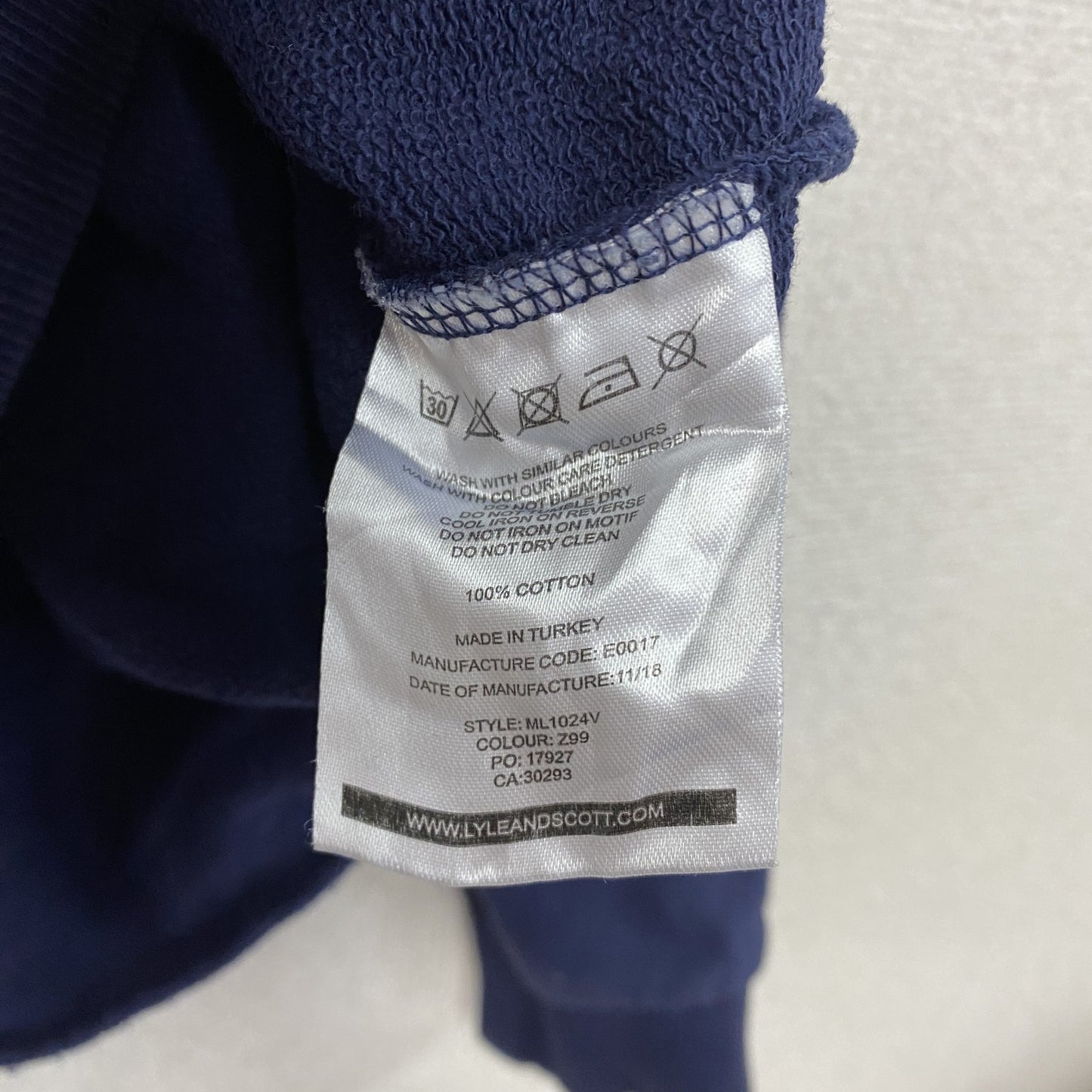 Lyle＆Scott　ライル＆スコット　スウェット/トレーナー　青　ブルー　XLサイズ