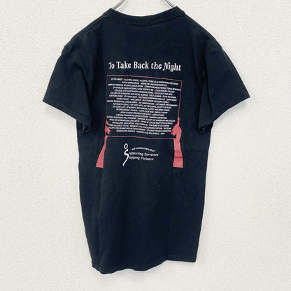 GILDAN　ギルダン　半袖ビッグプリントTシャツ　英字プリント　両面プリント　インディアン　黒　ブラック　Sサイズ