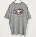 古着 used　ノーブランド　半袖プリントTシャツ　Easyriders　レトロ　スカルデザイン　バイク　グレー　Mサイズ