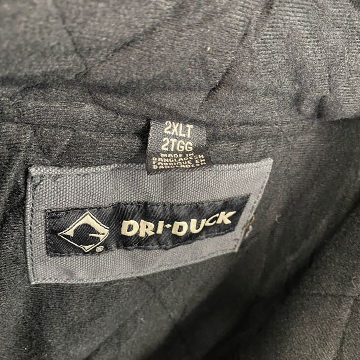 DRI DUCK　フルジップダックパーカー　デッドストック　黒　ブラック　2XLTサイズ