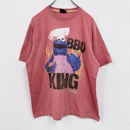 SESAMI STREET　セサミストリート　半袖プリントTシャツ　クッキーモンスター　オレンジ