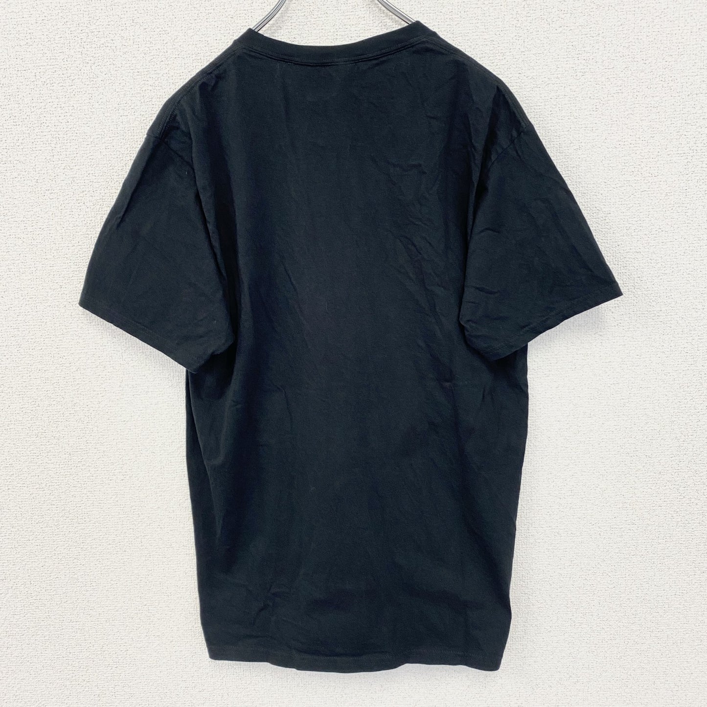 古着 used　PORT＆COMPANY　半袖プリントTシャツ　クルーネック　ヘビーメタル　カジュアルデザイン　黒　Mサイズ