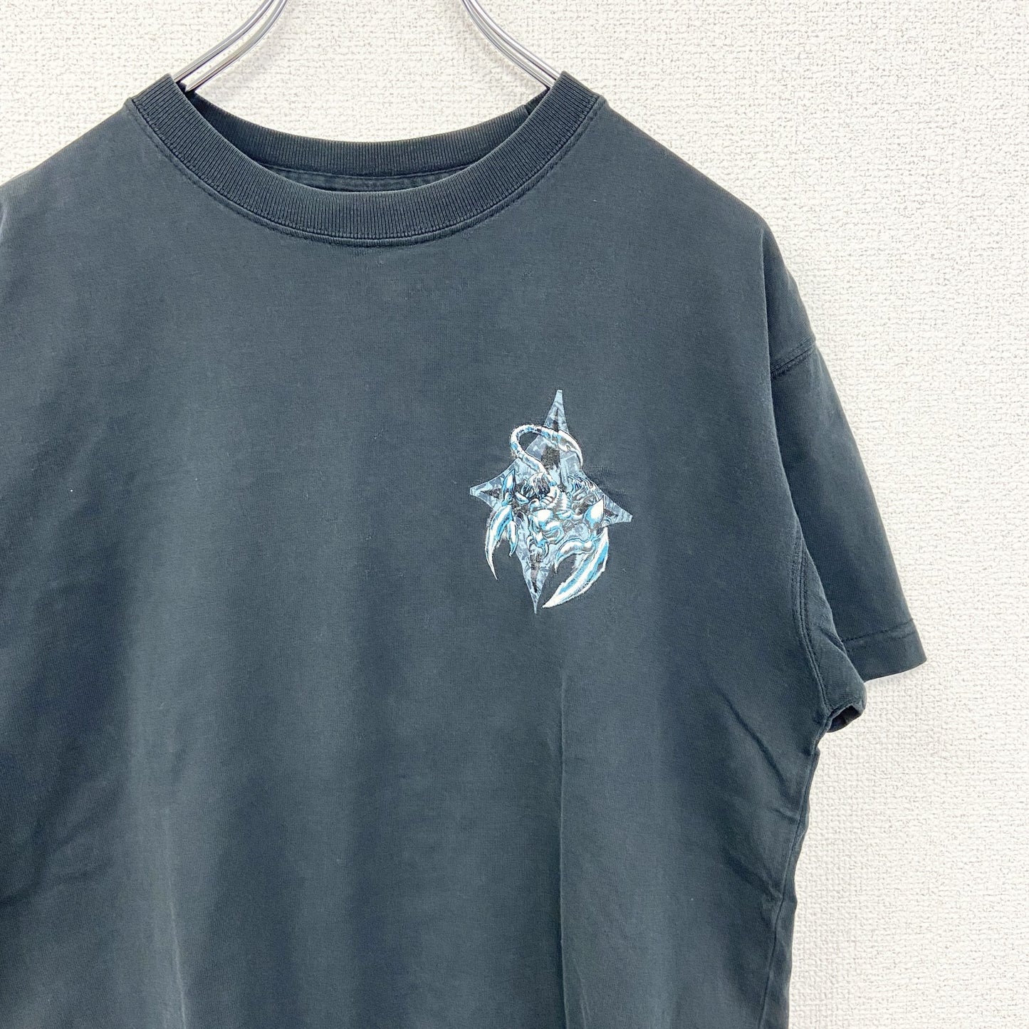 古着 used　SCOPION BAY　半袖デザインプリントTシャツ　サソリ　Y2K　クルーネック　レトロデザイン　黒　Mサイズ