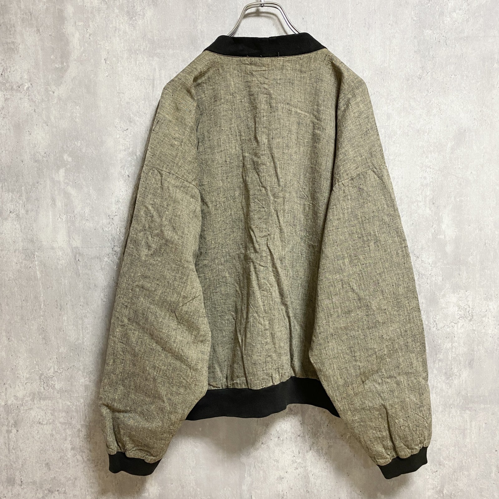 古着 used　COLLECTION　長袖Vネックカーディガン　vintage　ヴィンテージ　茶色　ブラウン　レトロ　Lサイズ