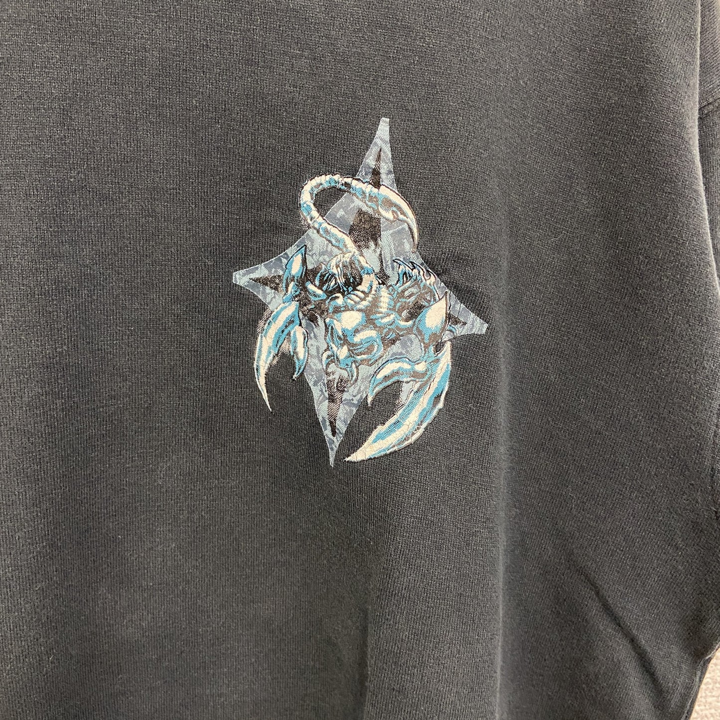 古着 used　SCOPION BAY　半袖デザインプリントTシャツ　サソリ　Y2K　クルーネック　レトロデザイン　黒　Mサイズ
