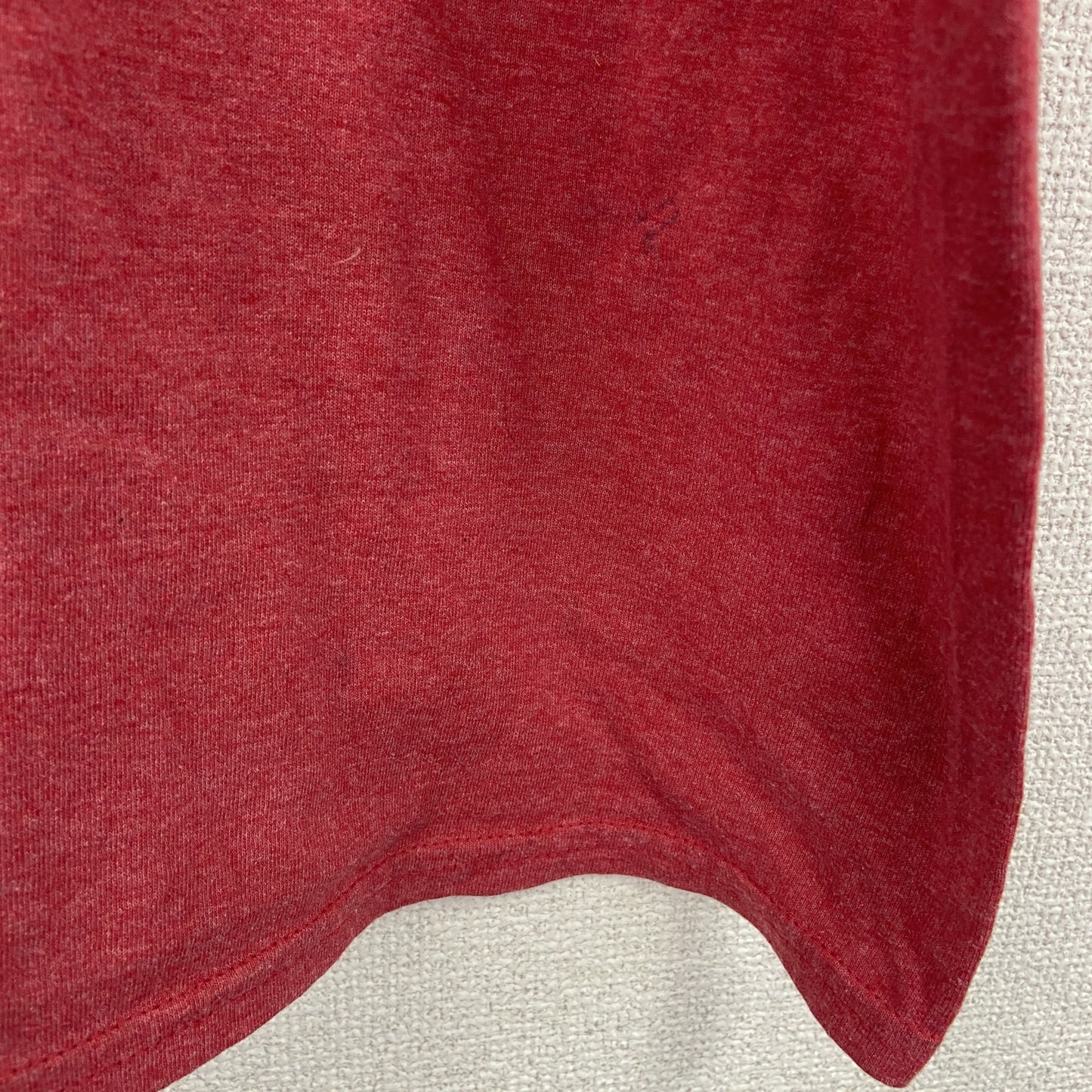 半袖プリントTシャツ　BAYSIDE　両面プリント　赤　レッド