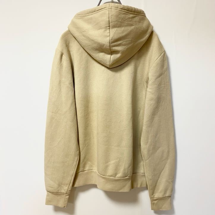 古着 used　OLD NAVY　オールドネイビー　長袖プリントパーカー　スウェットプルオーバー　カリフォルニア　黄色　ベージュ