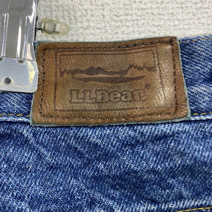～00s　L.L.Bean　エルエルビーン　デニムパンツ/ジーンズ　ジップフライ　革パッチ　フリースライナー　インディゴ
