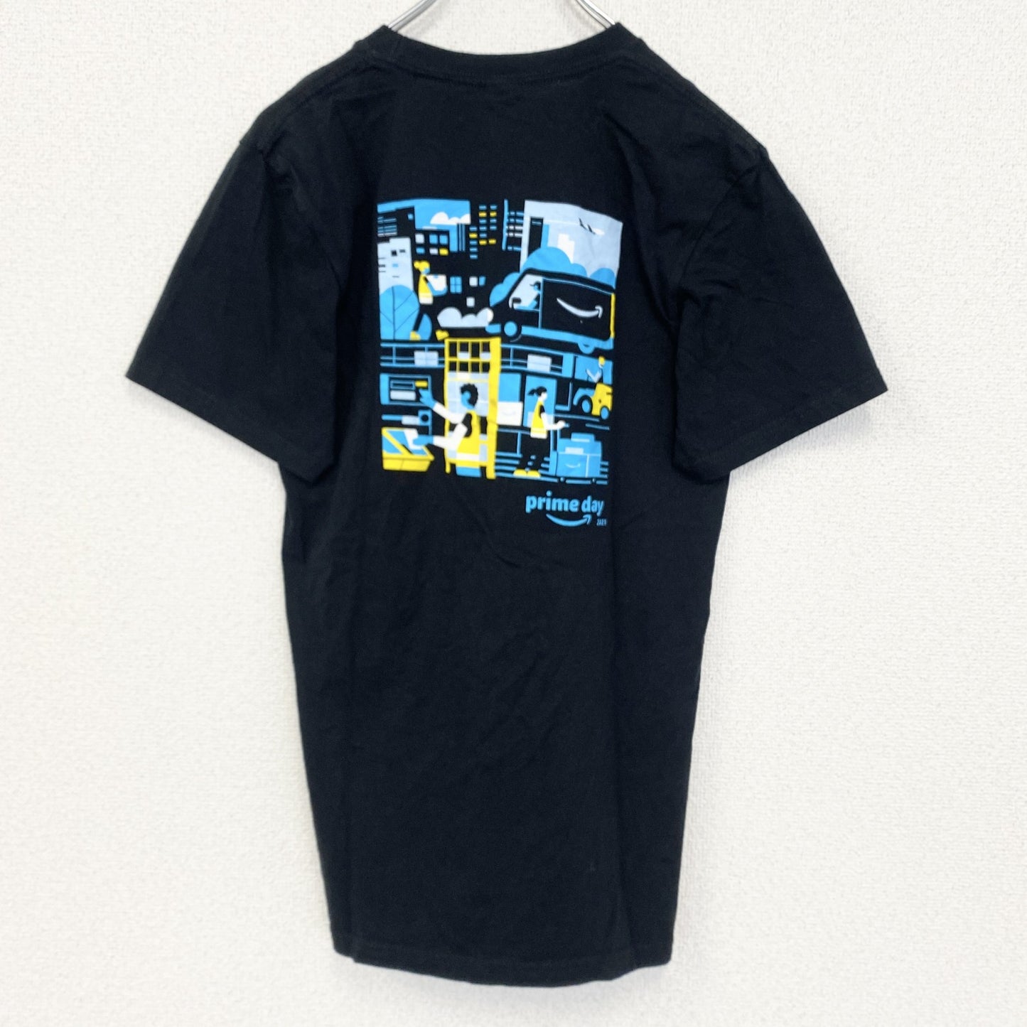 古着 used　GILDAN ギルダン　半袖プリントTシャツ　クルーネック　amazon　prime day　黒　Sサイズ
