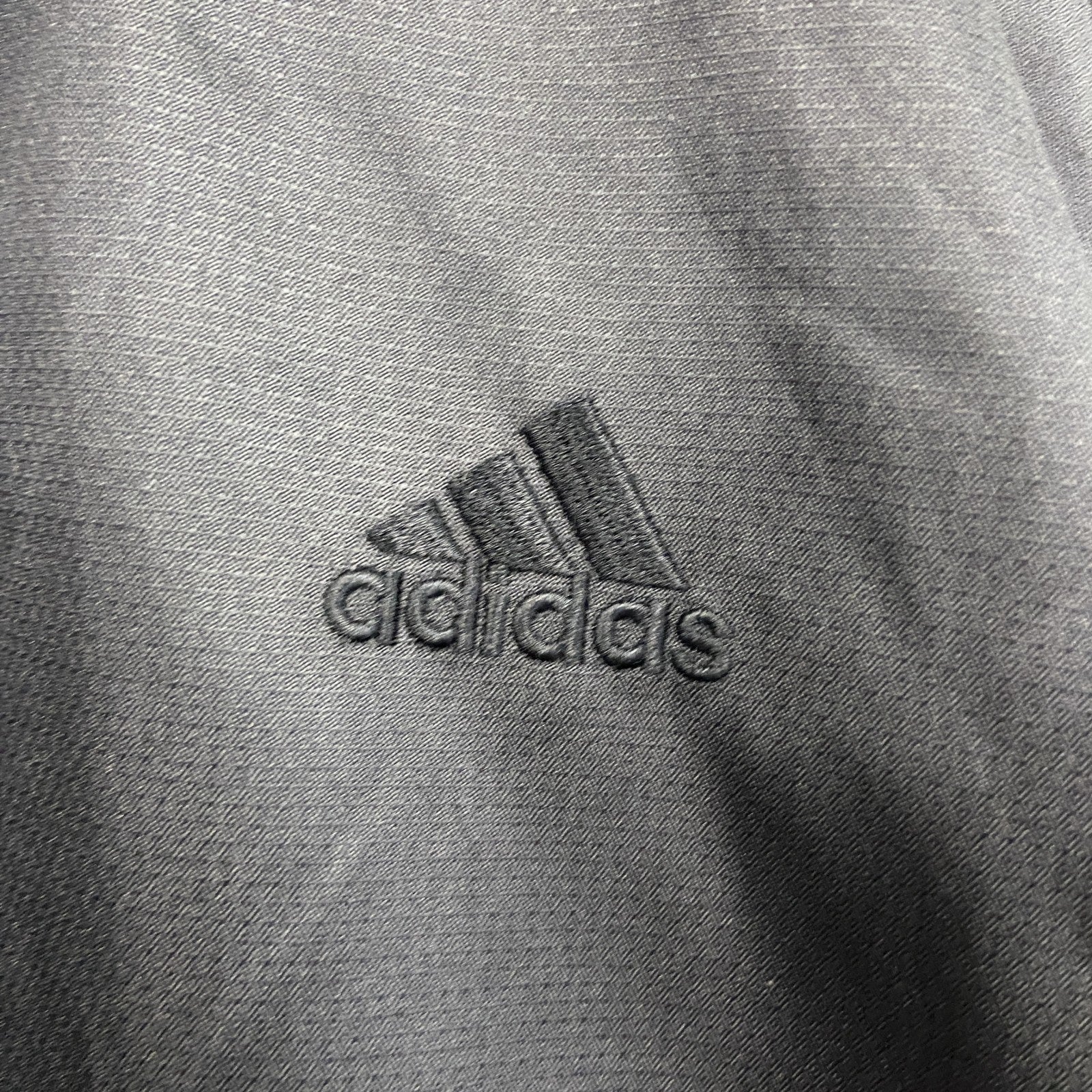 00s　adidas　アディダス　フルジップジャケット　ウィンドブレーカー　スリーストライプス　黒　ブラック　Lサイズ