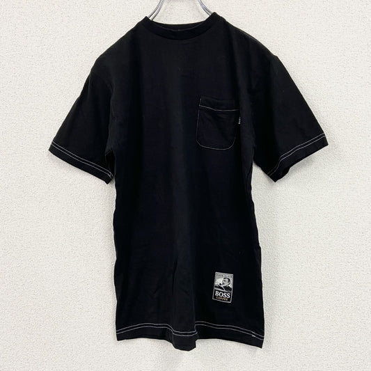 SUNTORY ORIGINAL DESIGN　サントリーオリジナルデザイン　BOSS　ボス　半袖銘柄プリントTシャツ　バーコード　黒　ブラック