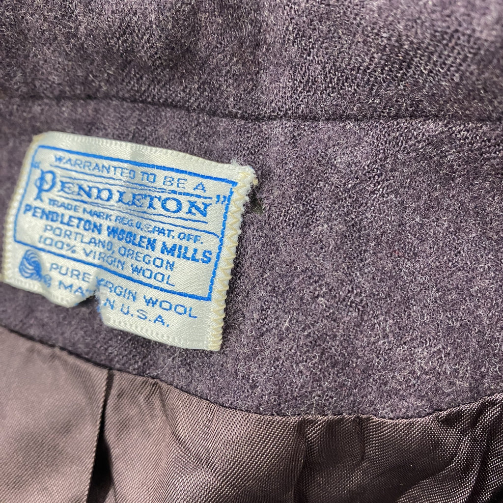 70s　PENDELTON　ペンドルトン　ウールテーラードジャケット　ブレザー　1B　紫　パープル　42サイズ