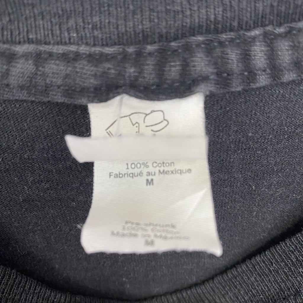 古着 used　PRINT Tex U.S.A.　半袖プリントTシャツ　クルーネック　テキサス　ROADHOUSE　黒　Mサイズ