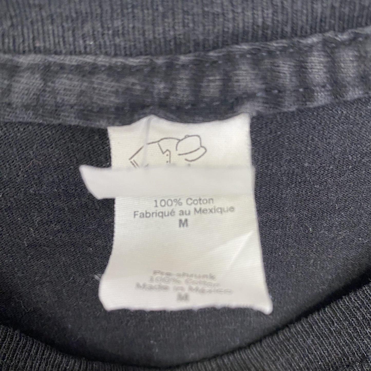古着 used　PRINT Tex U.S.A.　半袖プリントTシャツ　クルーネック　テキサス　ROADHOUSE　黒　Mサイズ