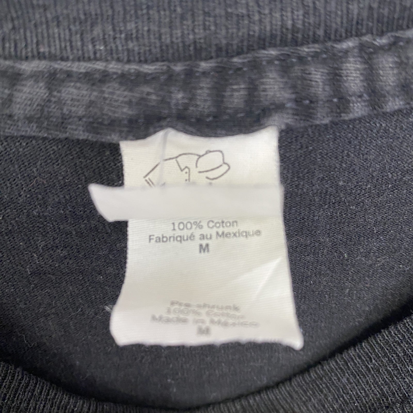 古着 used　PRINT Tex U.S.A.　半袖プリントTシャツ　クルーネック　テキサス　ROADHOUSE　黒　Mサイズ