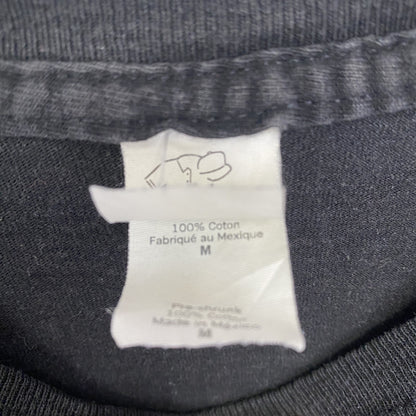 古着 used　PRINT Tex U.S.A.　半袖プリントTシャツ　クルーネック　テキサス　ROADHOUSE　黒　Mサイズ