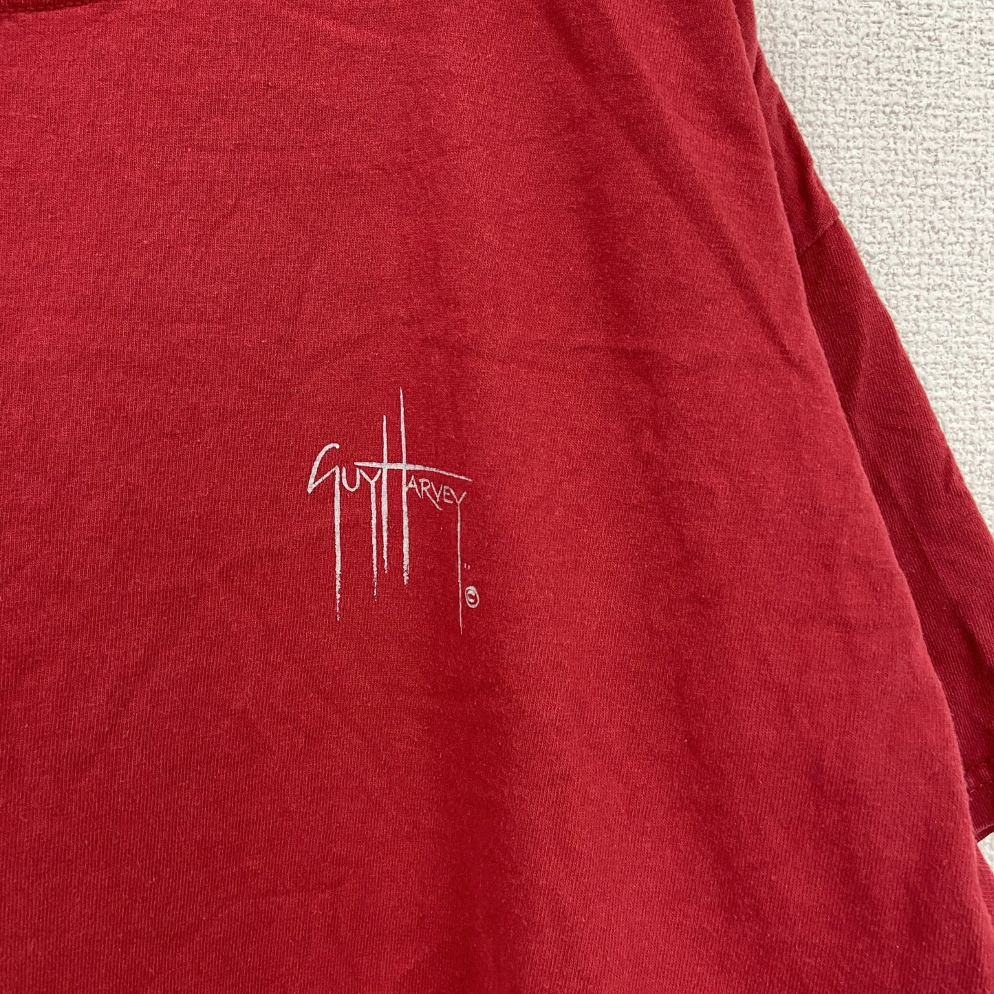 Guy Harvey　半袖プリントTシャツ　アニマルT　ALABAMA　アラバマ大学　象　赤　レッド　Lサイズ