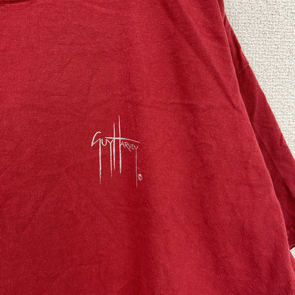 Guy Harvey　半袖プリントTシャツ　アニマルT　ALABAMA　アラバマ大学　象　赤　レッド　Lサイズ