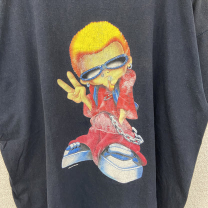 古着 used　B&C ビー&シー　半袖デザインプリントTシャツ　ヒップホップ　Y2K　00s　クルーネック　黒　XLサイズ