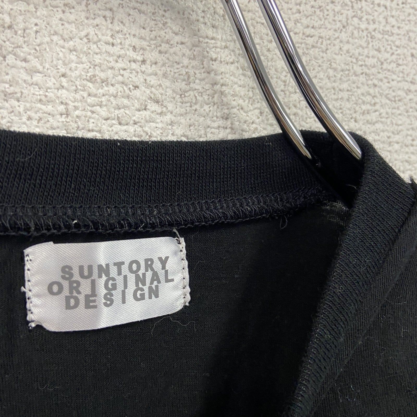 SUNTORY ORIGINAL DESIGN　サントリーオリジナルデザイン　BOSS　ボス　半袖銘柄プリントTシャツ　バーコード　黒　ブラック