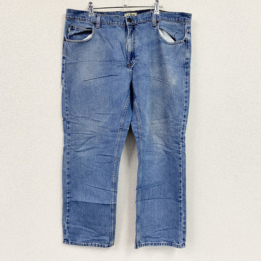 ～00s　L.L.Bean　エルエルビーン　デニムパンツ/ジーンズ　ジップフライ　革パッチ　フリースライナー　インディゴ