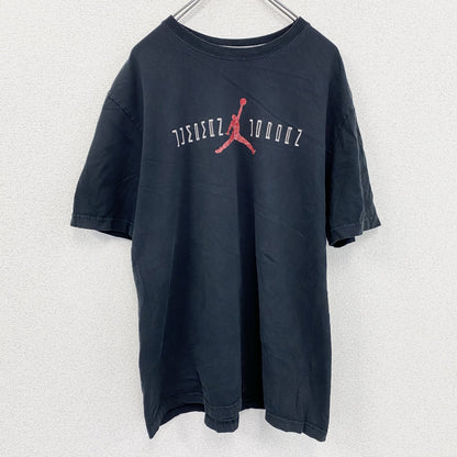 AIR JORDAN　エアジョーダン　半袖プリントTシャツ　ユーロ　黒　ブラック　XLサイズ