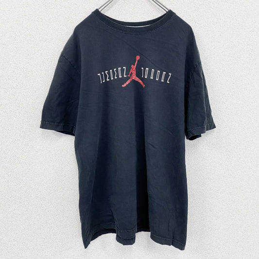 AIR JORDAN　エアジョーダン　半袖プリントTシャツ　ユーロ　黒　ブラック　XLサイズ
