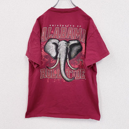 Guy Harvey　半袖プリントTシャツ　アニマルT　ALABAMA　アラバマ大学　象　赤　レッド　Lサイズ