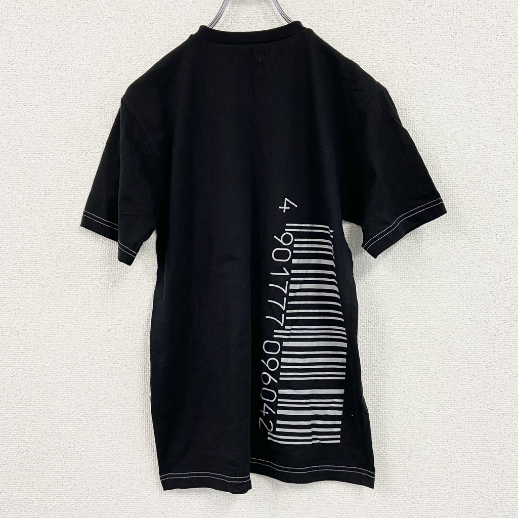 SUNTORY ORIGINAL DESIGN　サントリーオリジナルデザイン　BOSS　ボス　半袖銘柄プリントTシャツ　バーコード　黒　ブラック