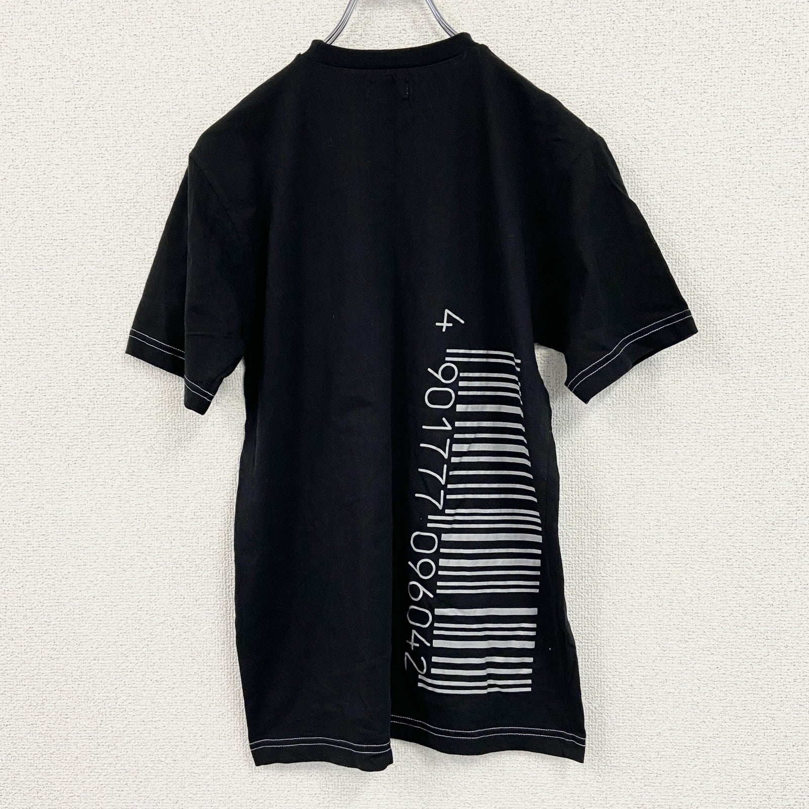 SUNTORY ORIGINAL DESIGN　サントリーオリジナルデザイン　BOSS　ボス　半袖銘柄プリントTシャツ　バーコード　黒　ブラック