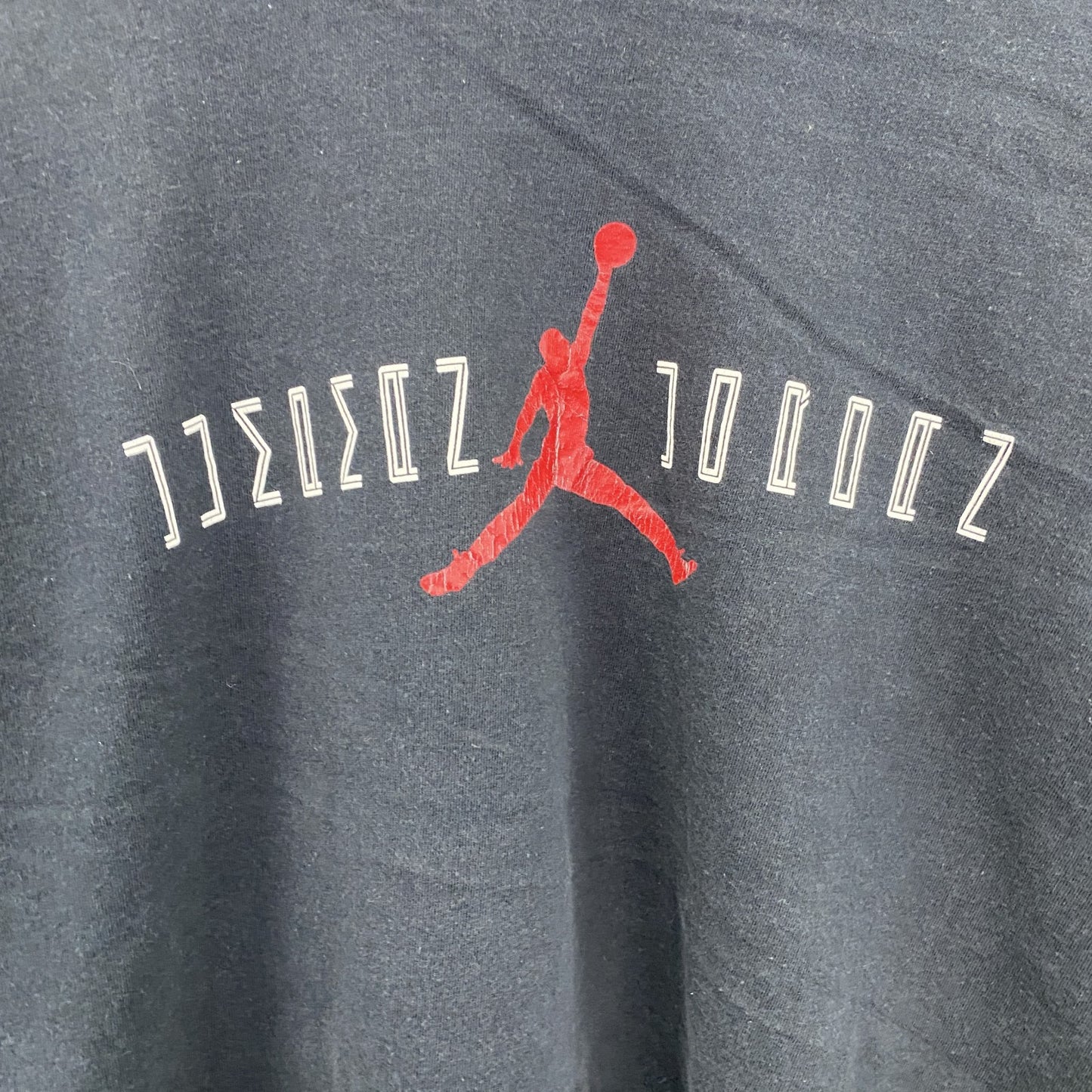 AIR JORDAN　エアジョーダン　半袖プリントTシャツ　ユーロ　黒　ブラック　XLサイズ