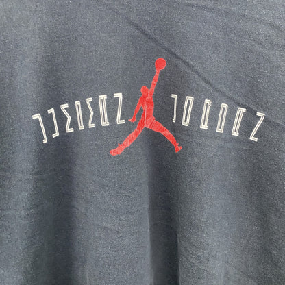 AIR JORDAN　エアジョーダン　半袖プリントTシャツ　ユーロ　黒　ブラック　XLサイズ