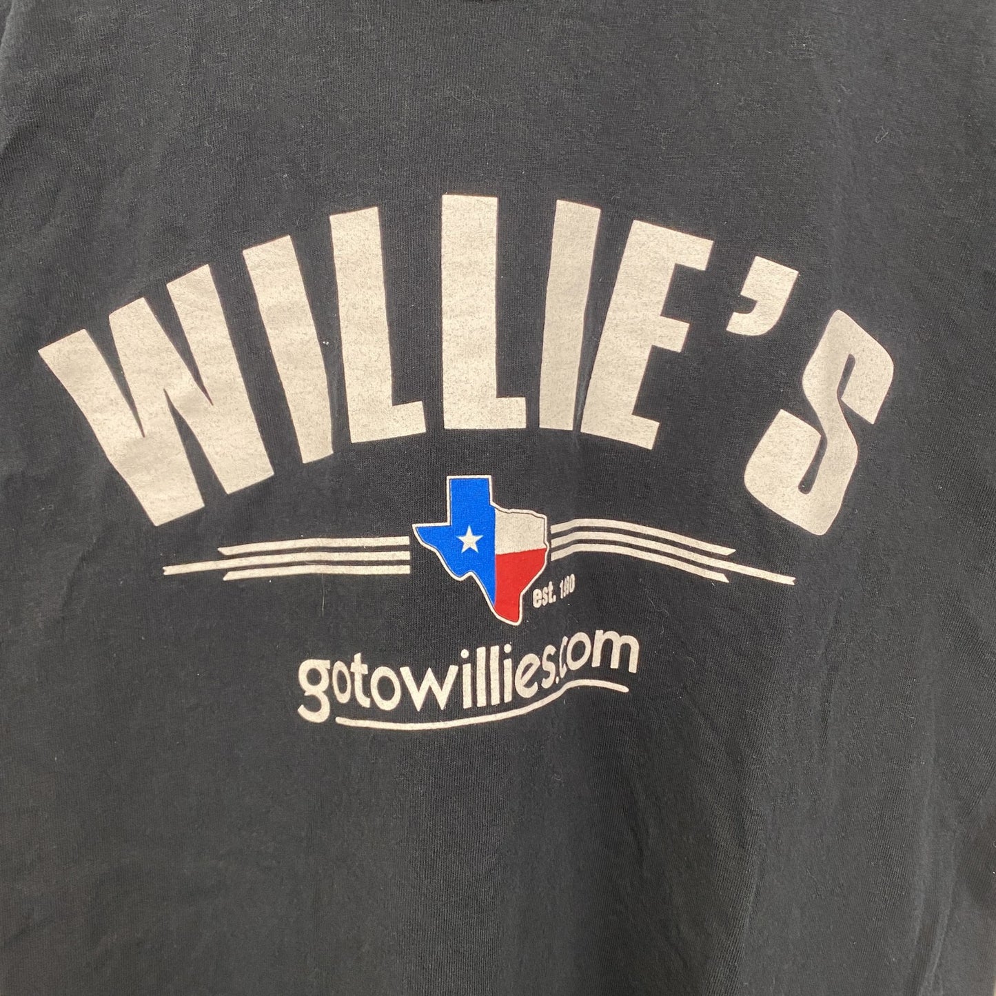 古着 used　00s　GILDAN ギルダン　半袖プリントTシャツ　クルーネック　WILLE‘S　Y2K　黒　ブラック　Mサイズ