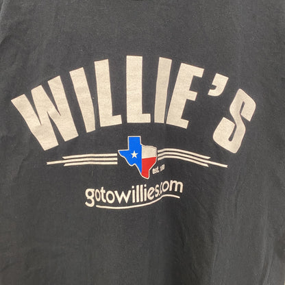 古着 used　00s　GILDAN ギルダン　半袖プリントTシャツ　クルーネック　WILLE‘S　Y2K　黒　ブラック　Mサイズ