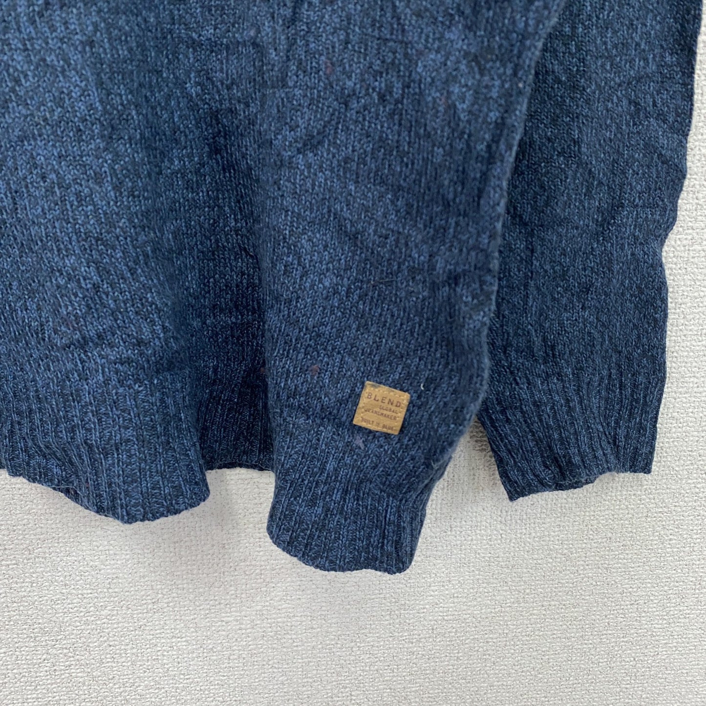 BLEND　ブレンド　アクリルニットセーター　ノルディック柄　マルチカラー　青　ブルー　XLサイズ