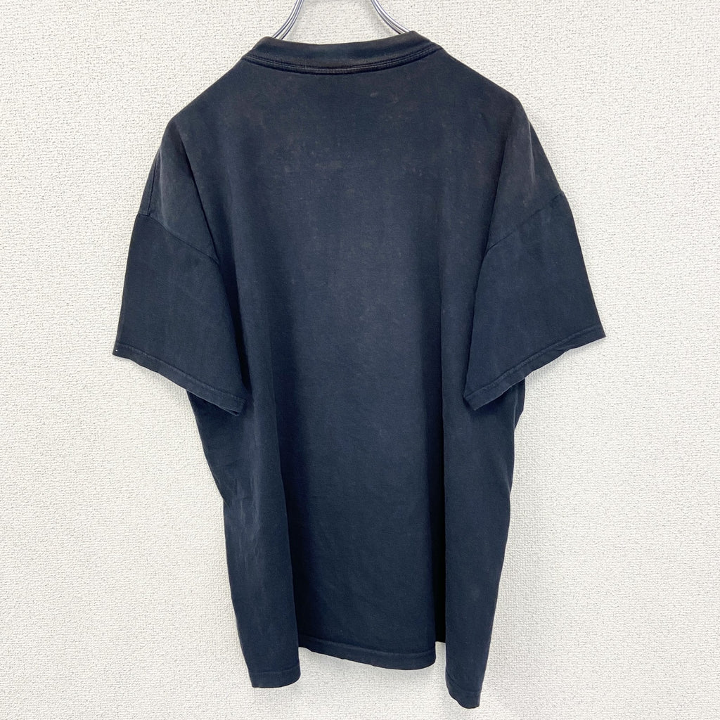 古着 used　B&C ビー&シー　半袖デザインプリントTシャツ　ヒップホップ　Y2K　00s　クルーネック　黒　XLサイズ