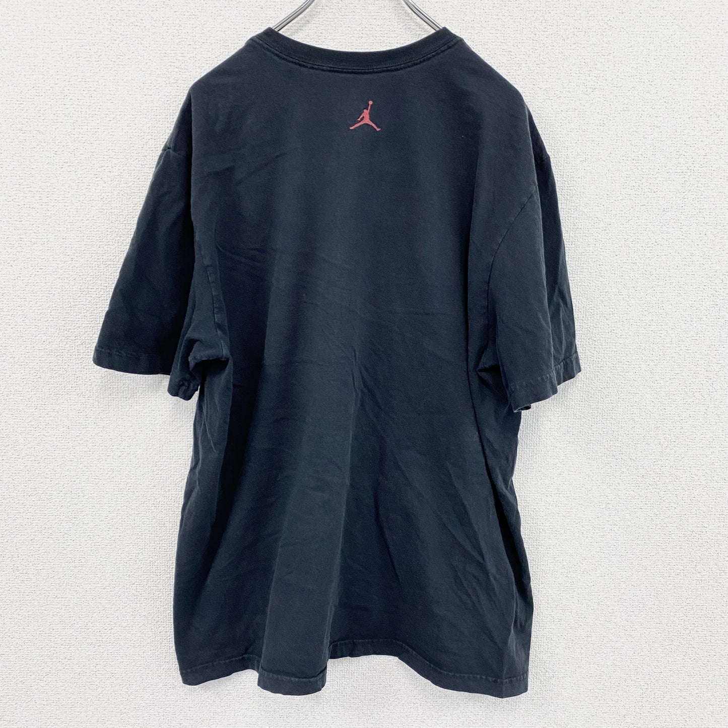 AIR JORDAN　エアジョーダン　半袖プリントTシャツ　ユーロ　黒　ブラック　XLサイズ