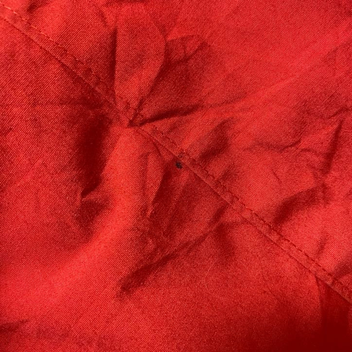 古着 used　The Men's Store　長袖ハイネックブルゾン　厚手ジャケット　フード収納　赤　レッド　秋冬服
