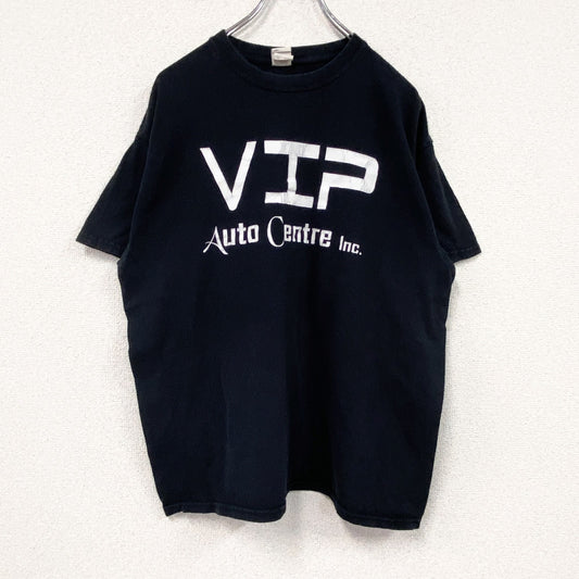 GILDAN　ギルダン　半袖プリントTシャツ　VIP Auto Center　両面プリント　英字プリント　黒　ブラック　Lサイズ