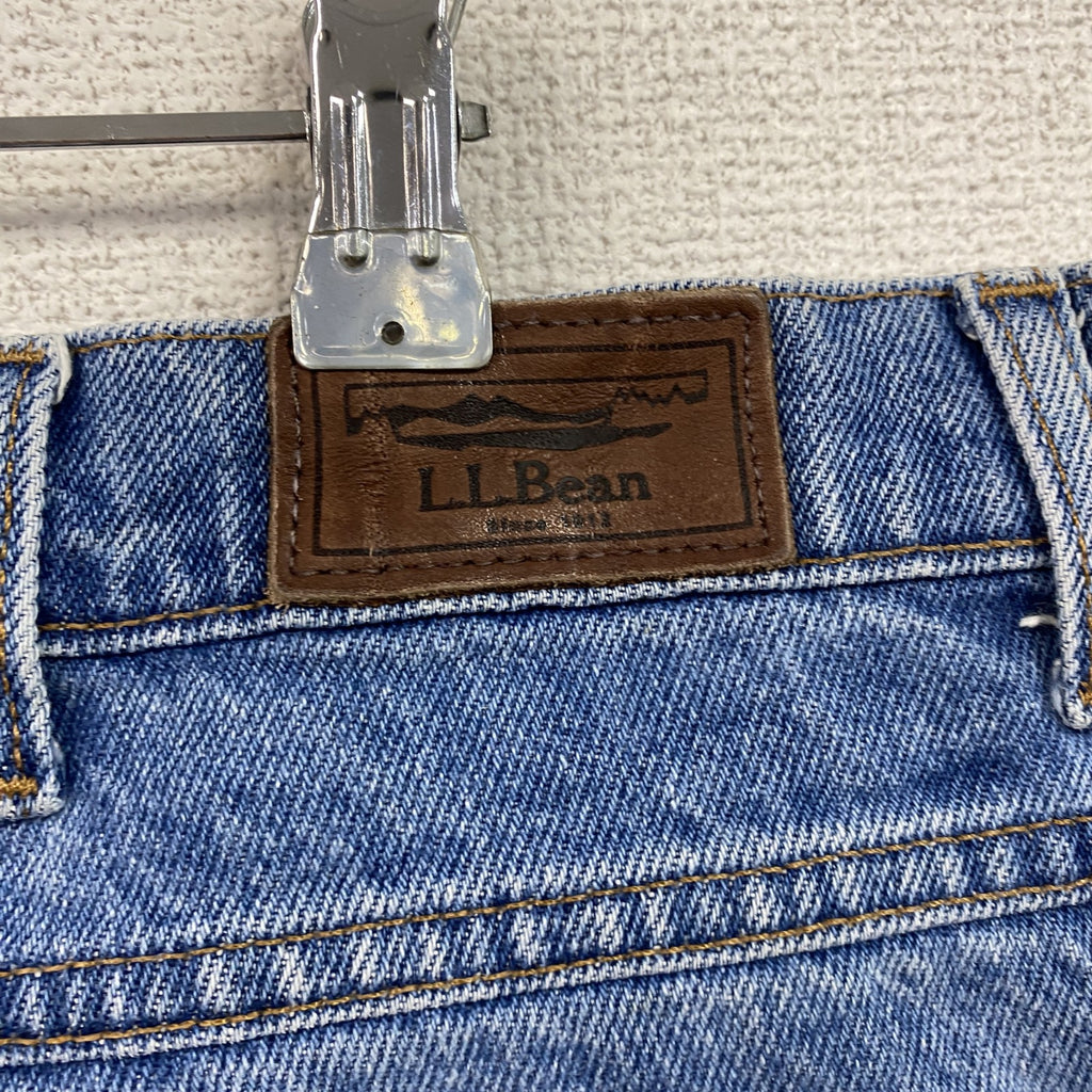 L.L.Bean　エルエルビーン　デニムパンツ/ジーンズ　ジップフライ　縦落ち　革パッチ　インディゴ　W40サイズ