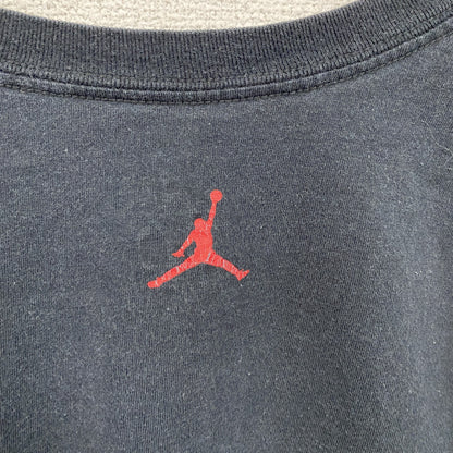 AIR JORDAN　エアジョーダン　半袖プリントTシャツ　ユーロ　黒　ブラック　XLサイズ