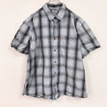 Carhartt　カーハート　半袖ボタンダウンシャツ　オンブレチェック　青　ブルー　2XLサイズ