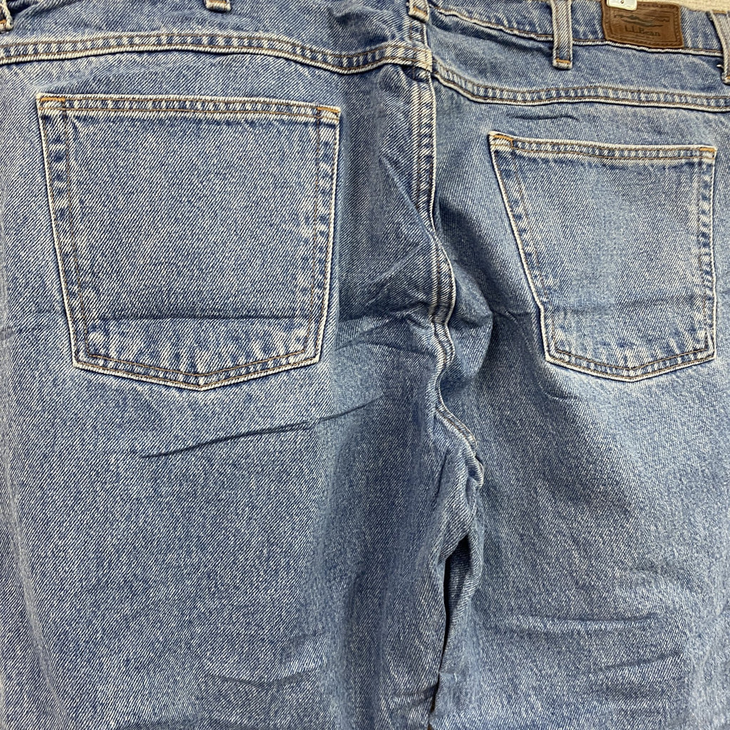 L.L.Bean　エルエルビーン　デニムパンツ/ジーンズ　ジップフライ　縦落ち　革パッチ　インディゴ　W40サイズ