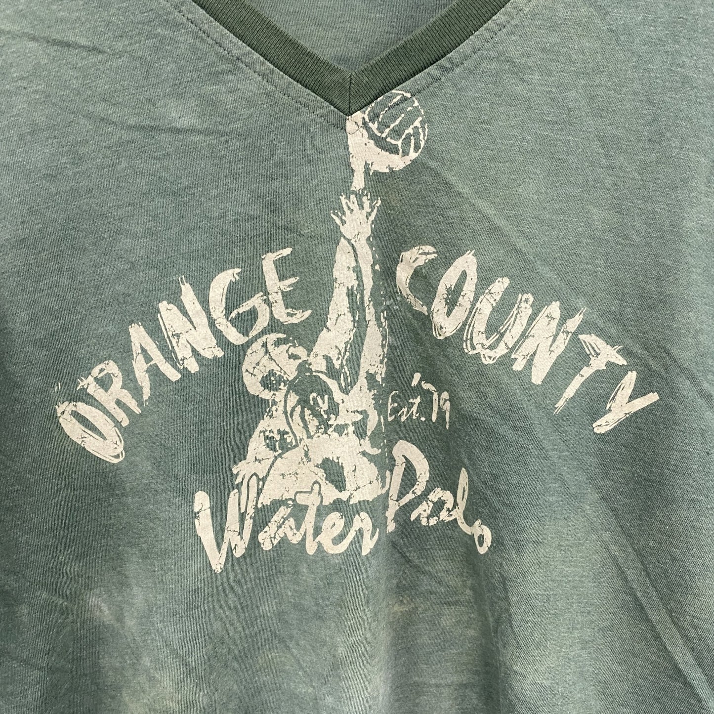 半袖プリントTシャツ　ORANGE COUNTY　緑　グリーン　2XLサイズ